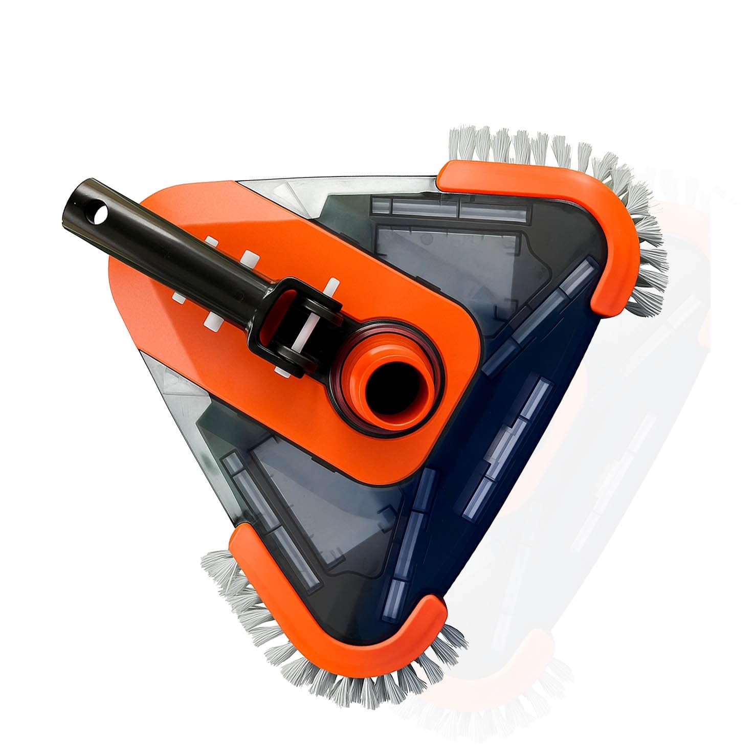 AQUAMAXX Swimming Pool Vacuum Head with Side Brush & Universal Rotatable Hose Adapter,Weighted Triangle Pool Vacuum(Safe for Vinyl Liner Pool), Vacuum Brush for Inground & Above Ground Pools