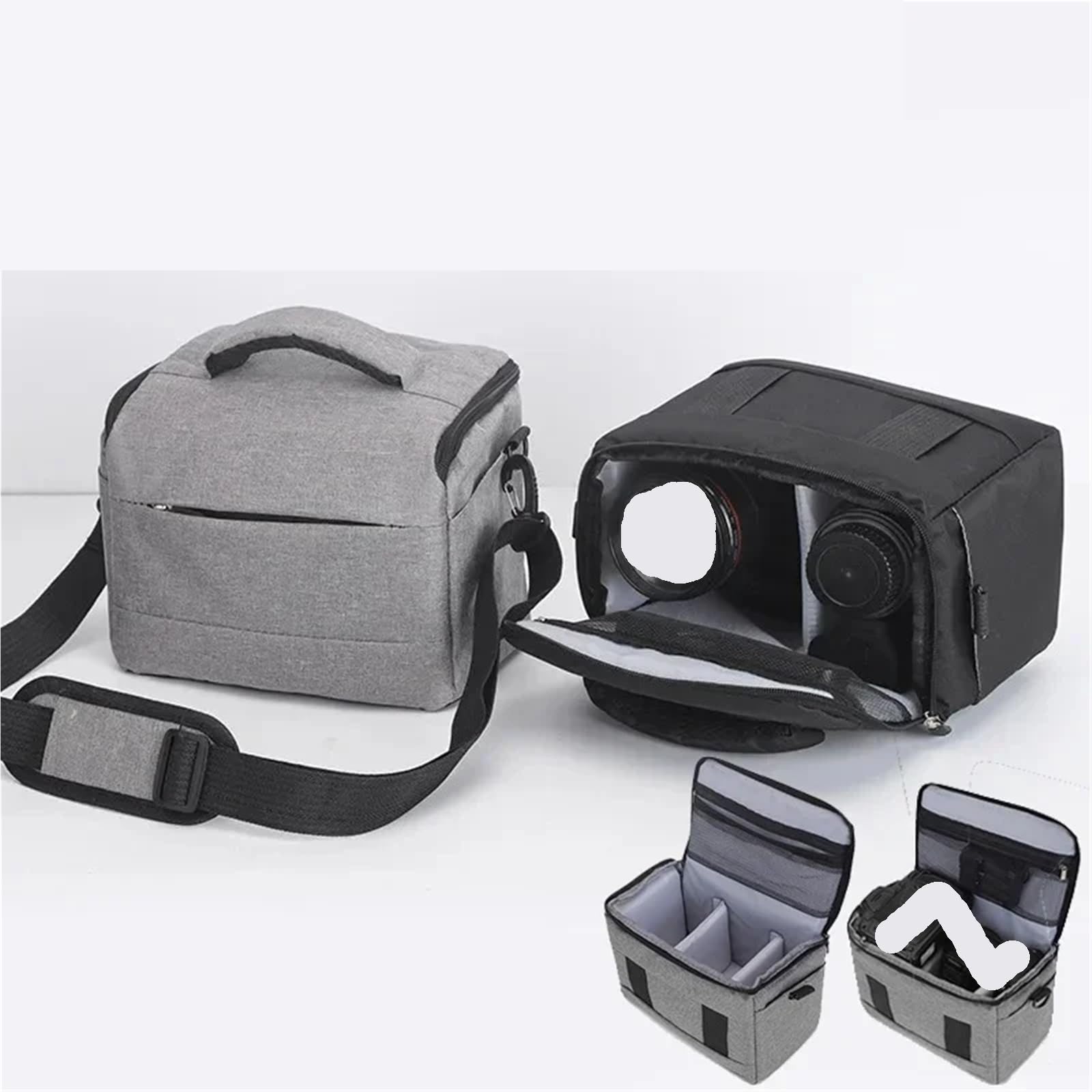 Bolso DSLR Bolsos Bolso de Hombro de Nailon Estuche for cámara Fotógrafo portátil for Bolso Cruzado(Black)