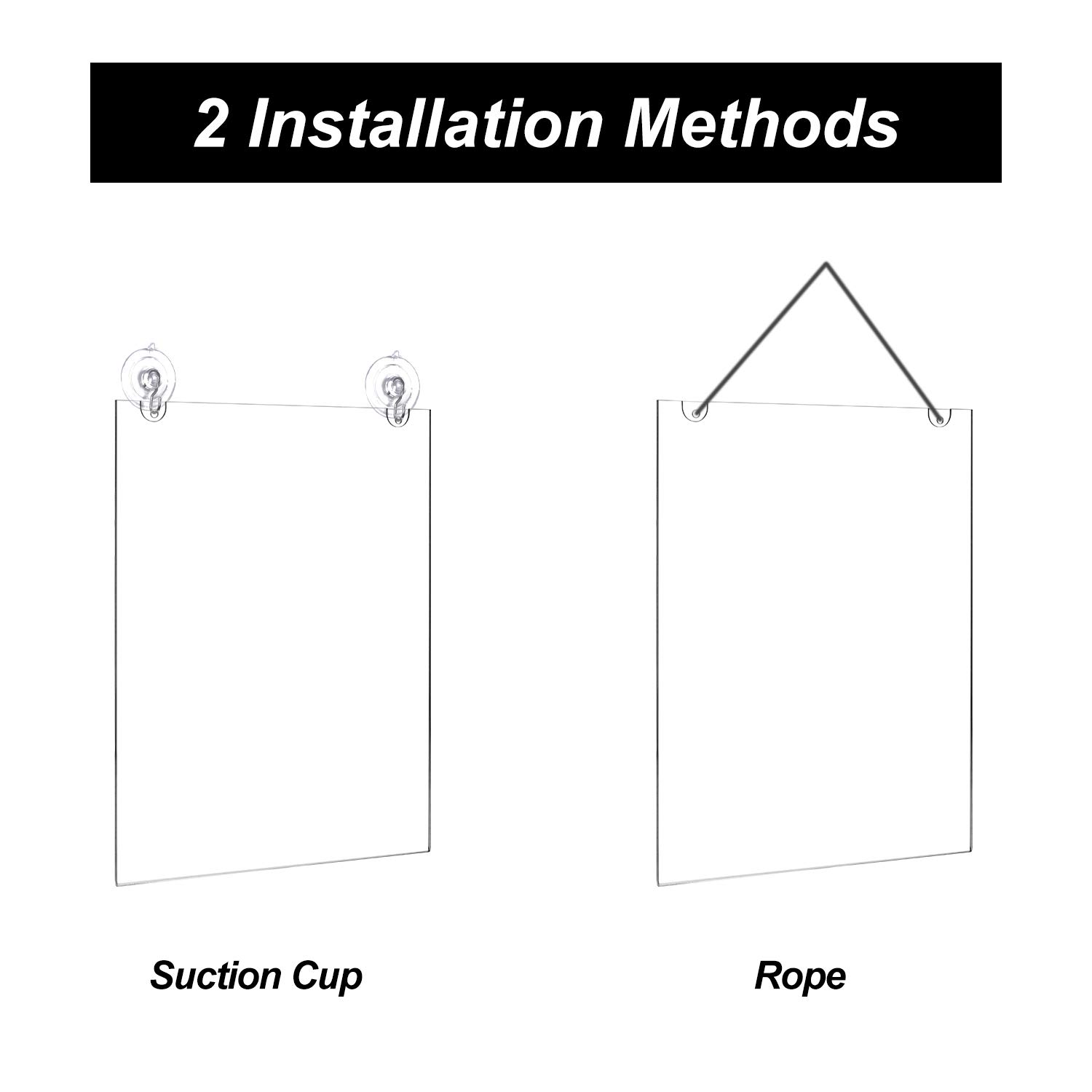 Acrylic Sign Holder 8.5" X 11" Wall Mount Acrylic Frames for Picture