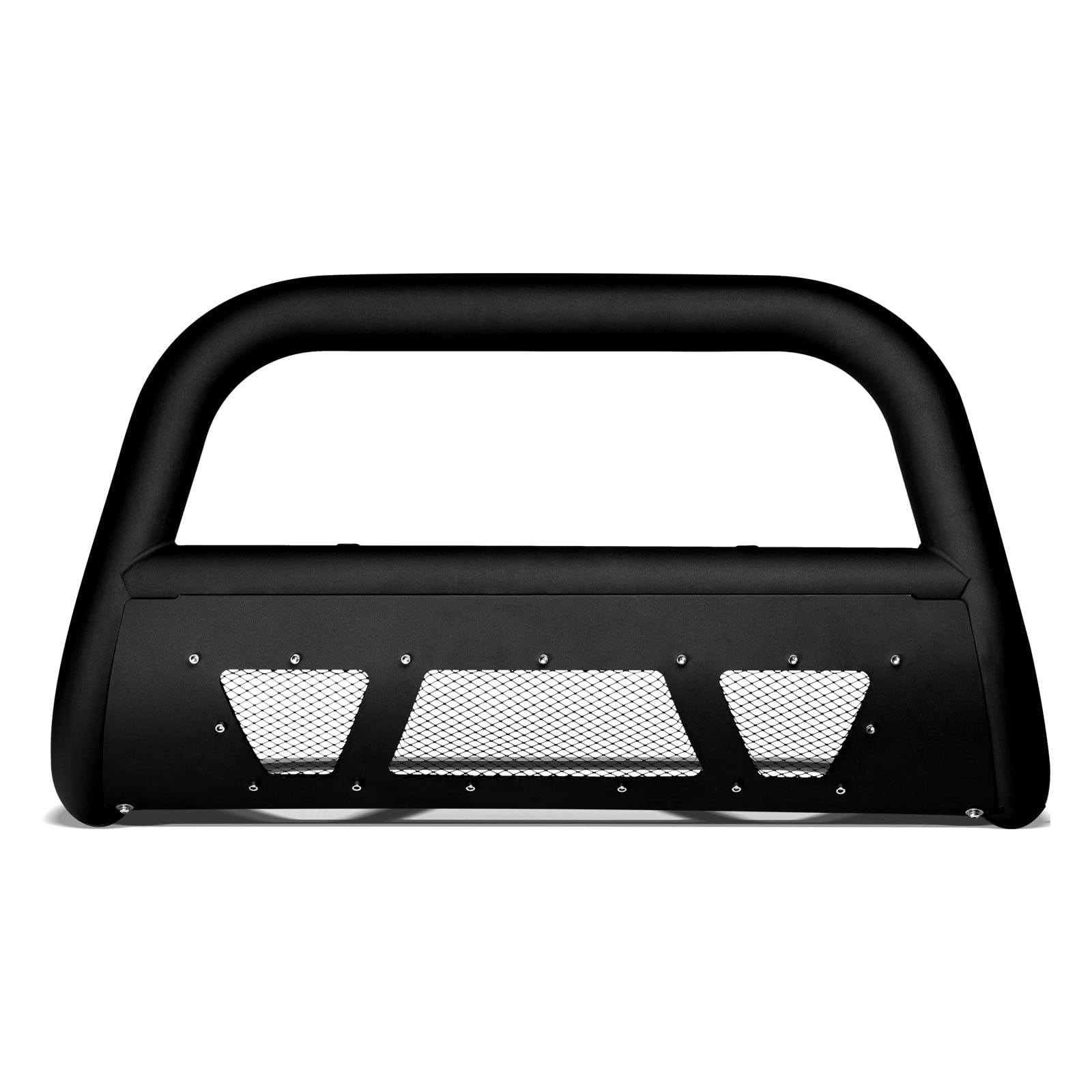 Buy Matte Black Studded Mesh Bull Bar Brush Push Front Bumper Grill