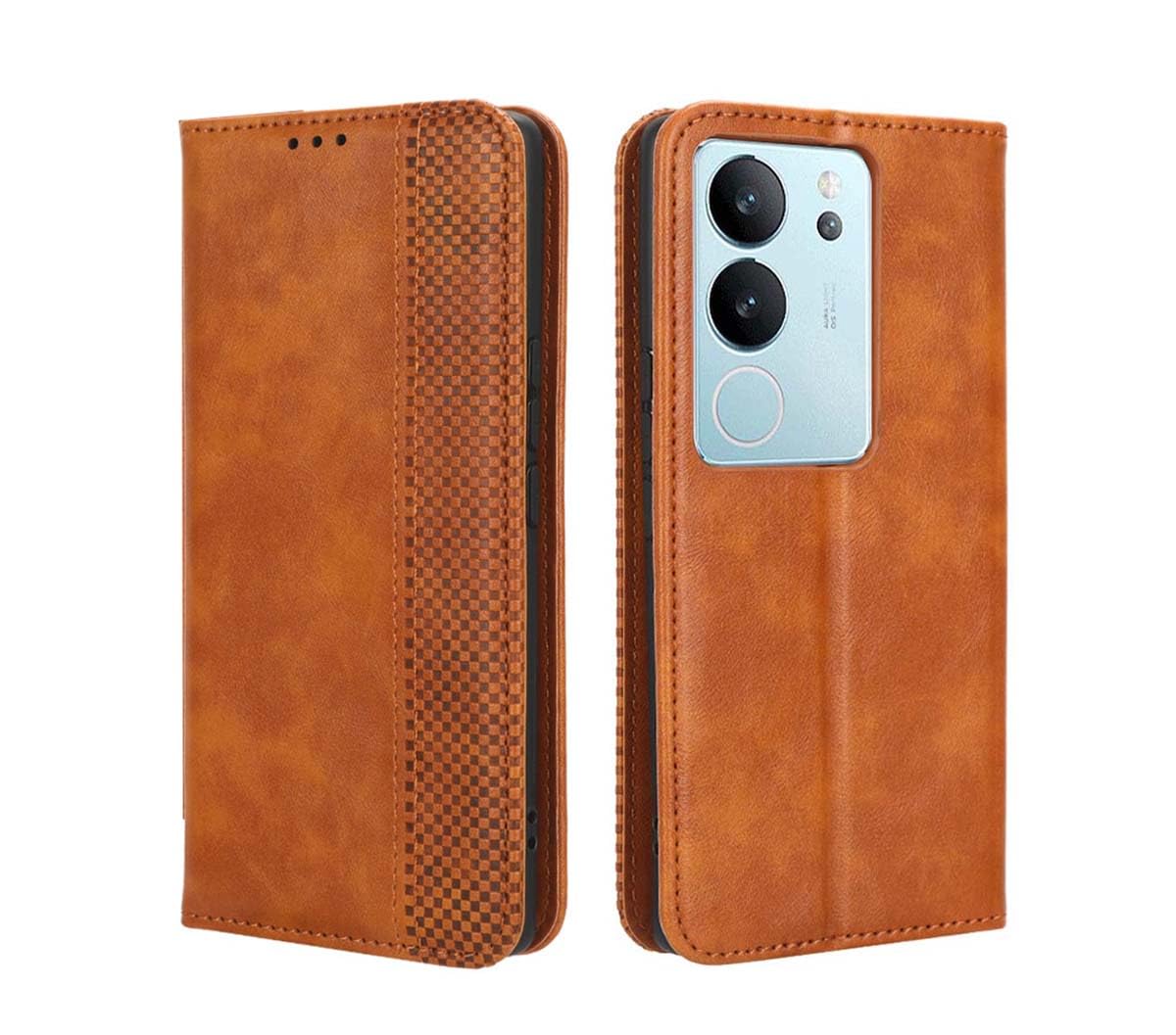 MOJIA Handyhülle Für Vivo V29 5G – PU Leder Brieftaschenhülle Mit Ständer & Kartenfächern