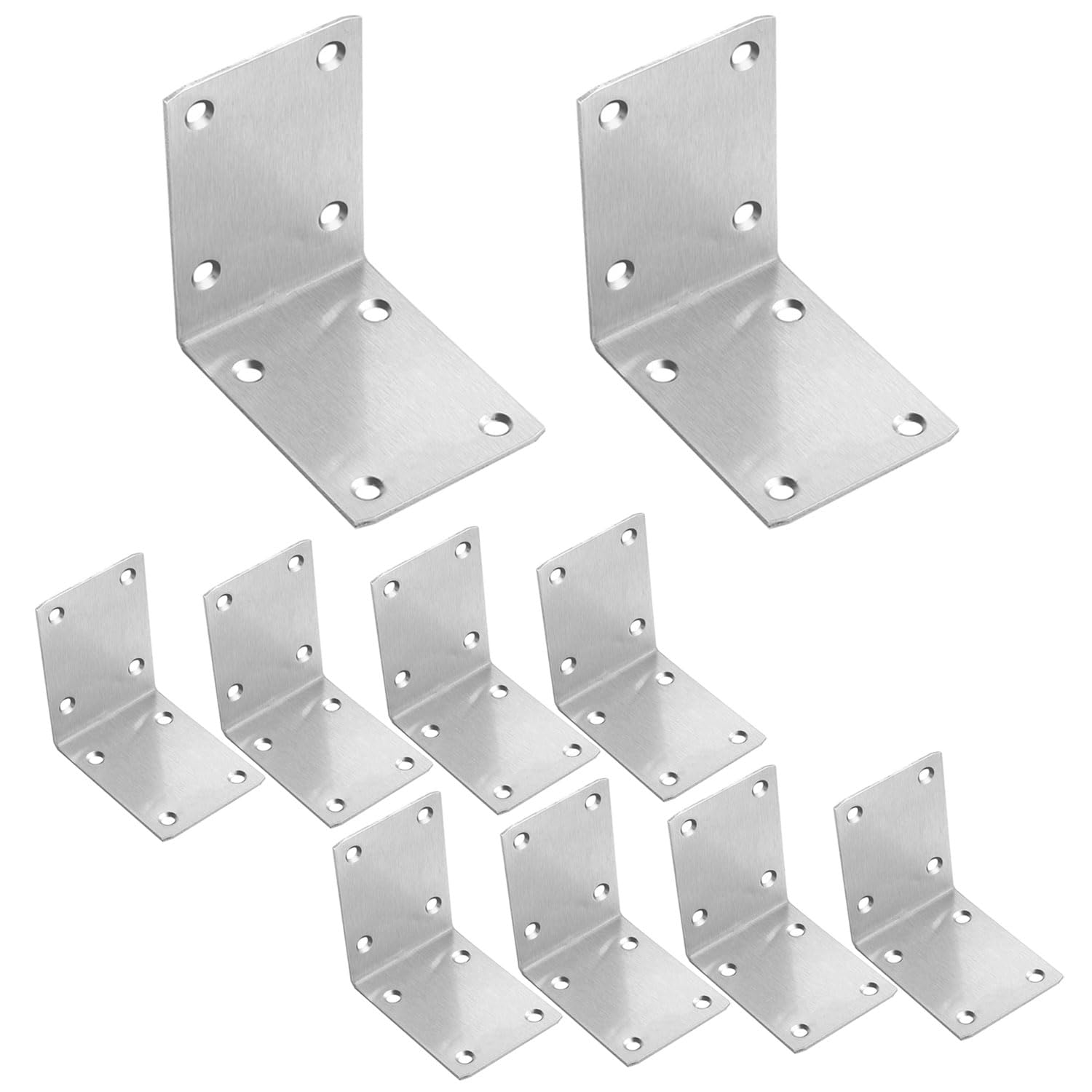 Wopanxye 10pcs Right Angle Brackets for Wood 50x70x70mm, 90° Corner Bracket