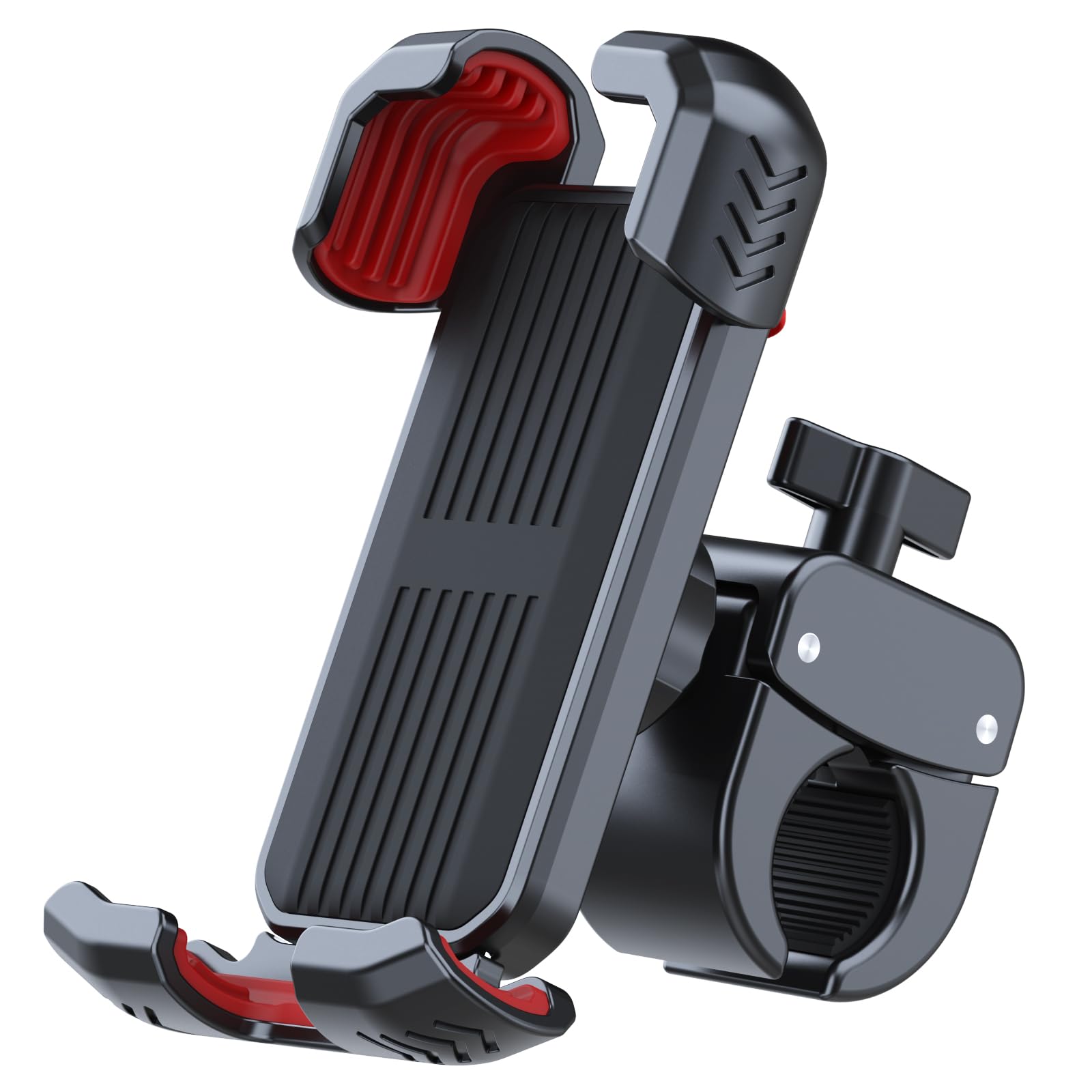 Elecphbo Bicycle Phone Holder,Bike Cell Phone Holder,Electric Scooter Phone Holder for iPhone 15 Pro Max / 14/13, Galaxy S24 Ultra S23 and More 4.5-7" Phone,Handlebar Phone Mount for Motorcycle, Red