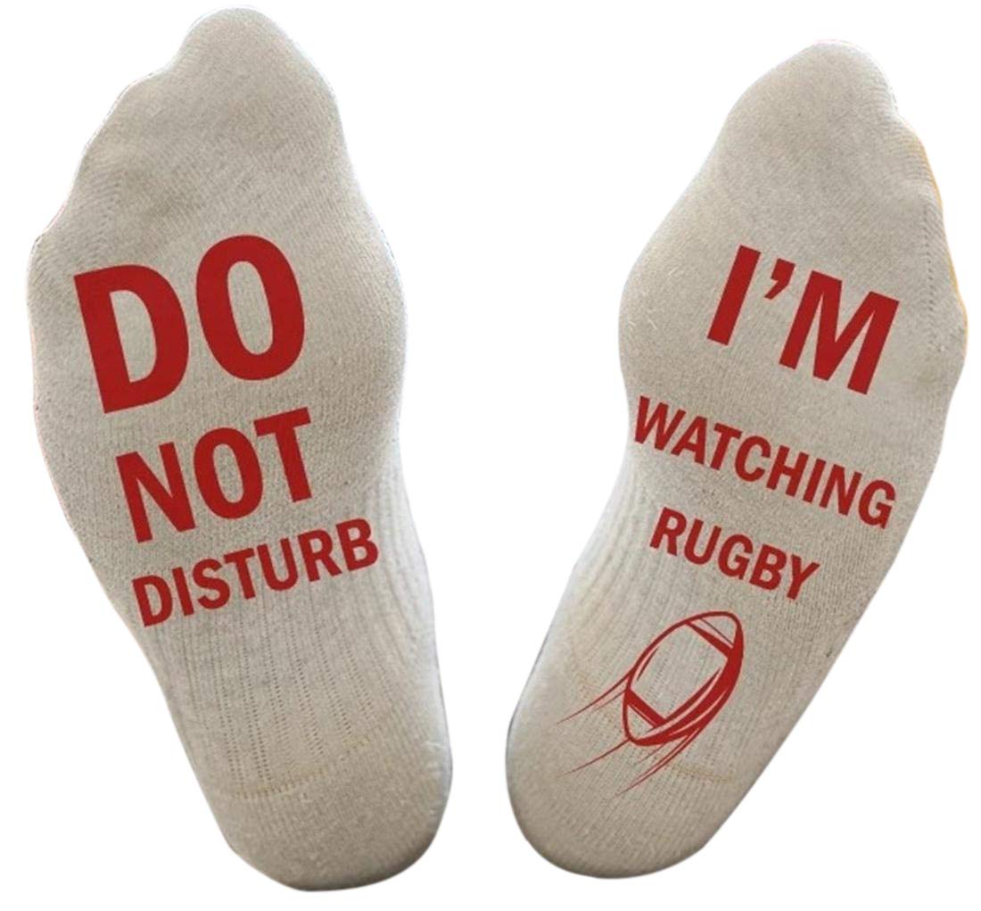Do Not Disturb I’M Watching Rugby Socks, Funny Novelty Sock Gift for Rugby Lover