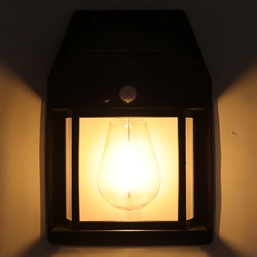 Miniatura 8 de SUNGOOYUE Solar Tungsten Wall Light Outdoor Sensor Interaction Lamp Exterior Lighting Fixtures Wall Mount IP65 for Home Garden Porch