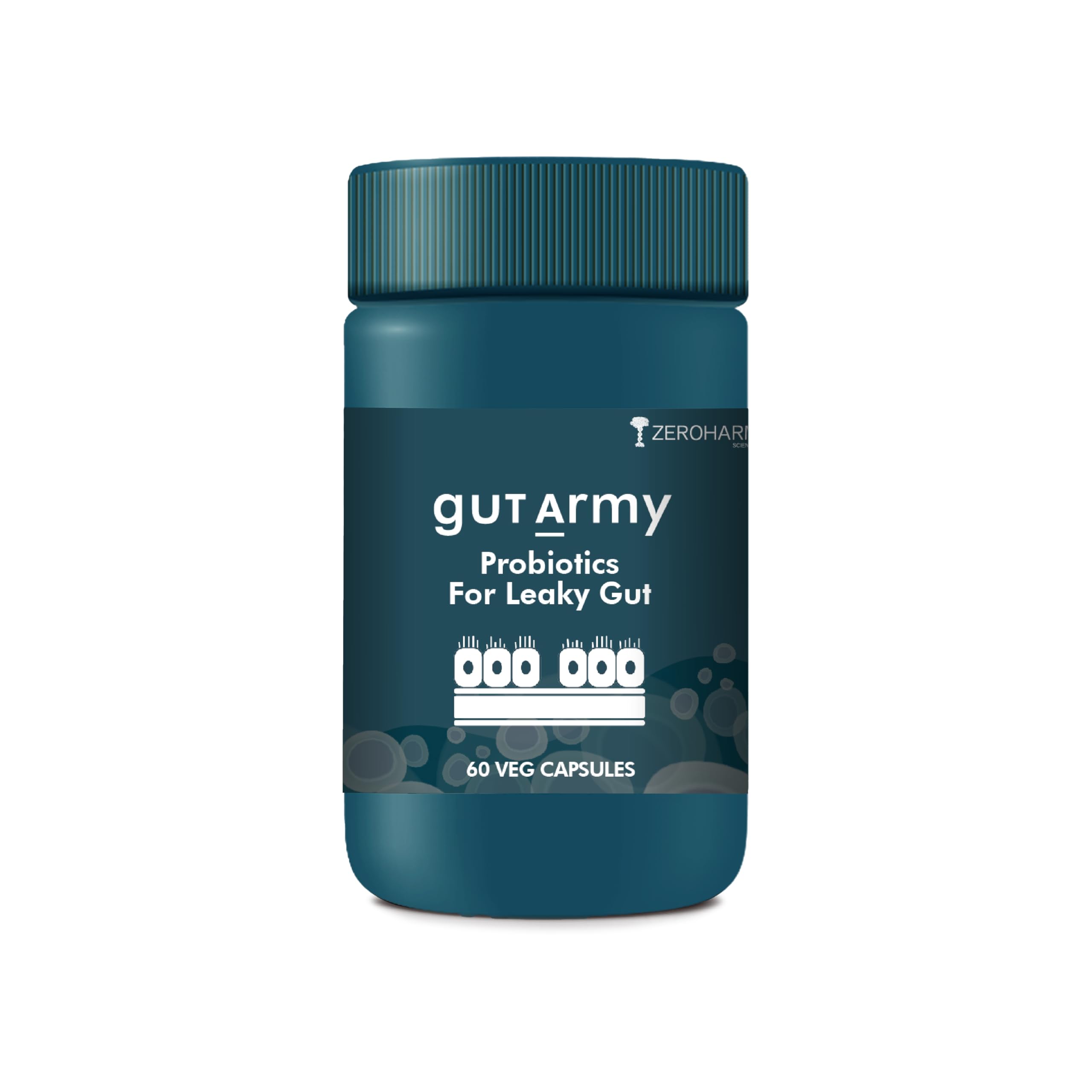 ZEROHARM Gut Army - Probiotics For Leaky Gut | Leaky gut supplements | Advanced strains | Strong gut wall | Gut balance | Fights gluten intolerance | Boosts nutrient absorption | 60 caps (B0CLD7LJW7) Amazon Price History, Amazon Price Tracker
