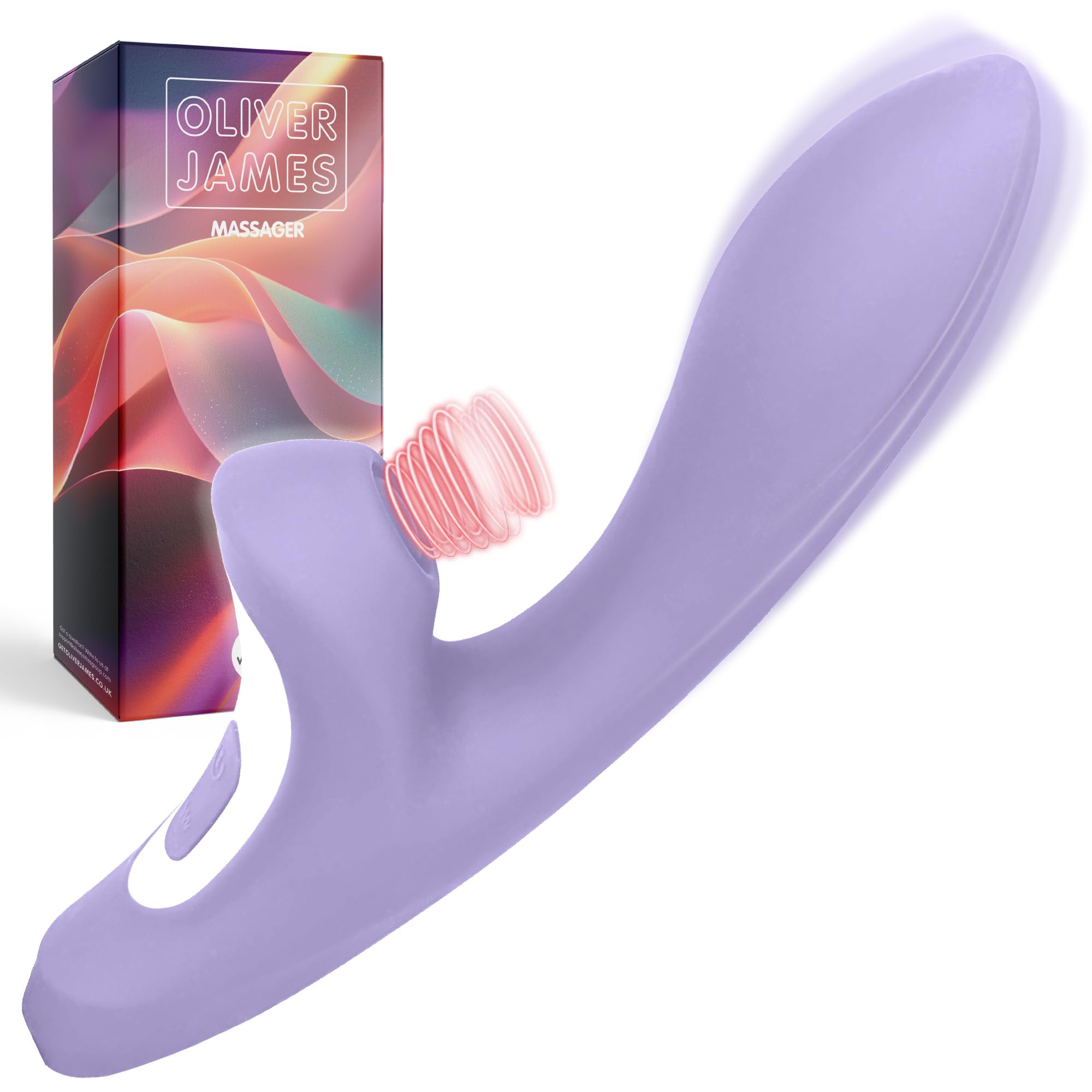 Oliver James Vibratore Rabbit Picchiettante – Sex Toy Silenzioso Doppio Motore, 7 Modalità Vibrazione e 7 Picchiettio | Stimolatore Clitorideo e Punto G, Silicone Atossico Impermeabile Donna e Coppia