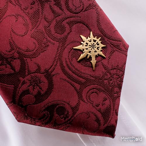 Corbata Warhammer 40K Chaos roja con pasador para evitar corbatas sueltas 6