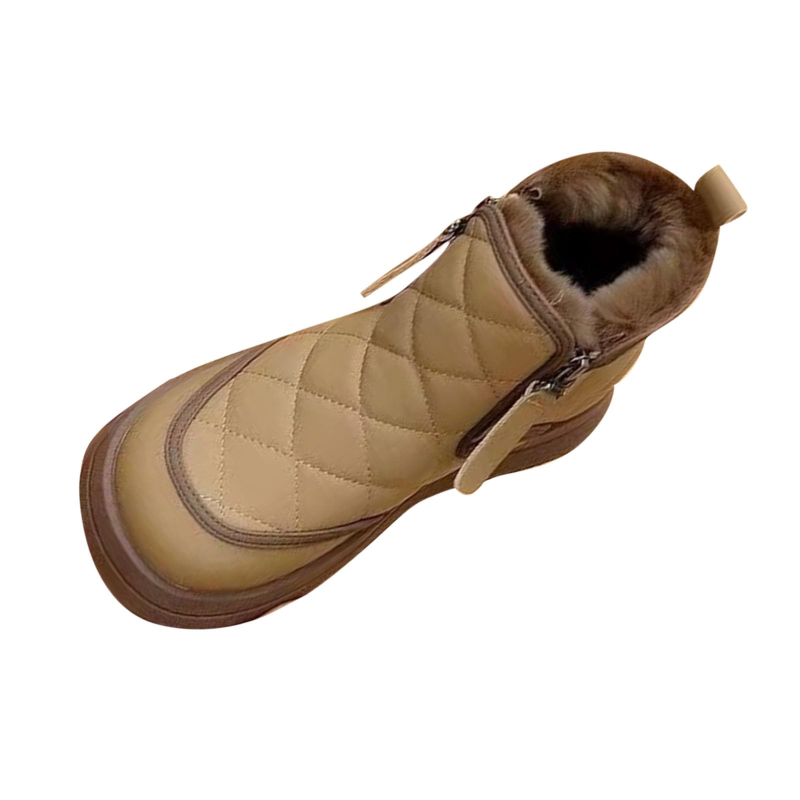Womens Platform Snow Boots with Quilted Design Waterproof and Warm Non-Slip Sole Perfect for Winter Fashion and Cold