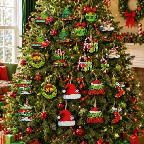 36Pcs Christmas Wooden Hanging Ornaments Set DROPS TO - image 7