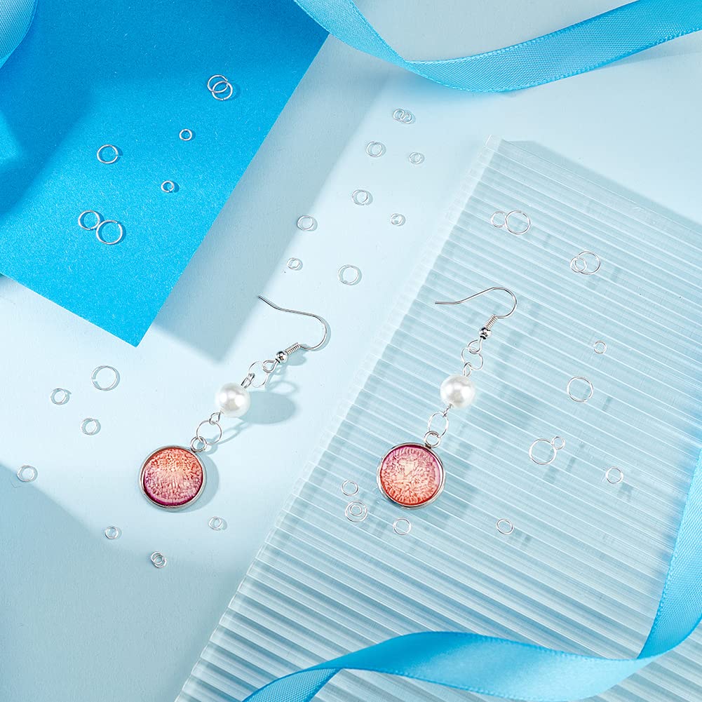 DICOSMETIC 80 Stück 4 Größen Sterling Silber Biegeringe 2/2.5/4/5 mm Offene Biegeringe DIY Spaltringe Kleiner O-Ring Verbinder Für Schlüsselanhänger Ohrring Schmuckherstellung Und Reparatur