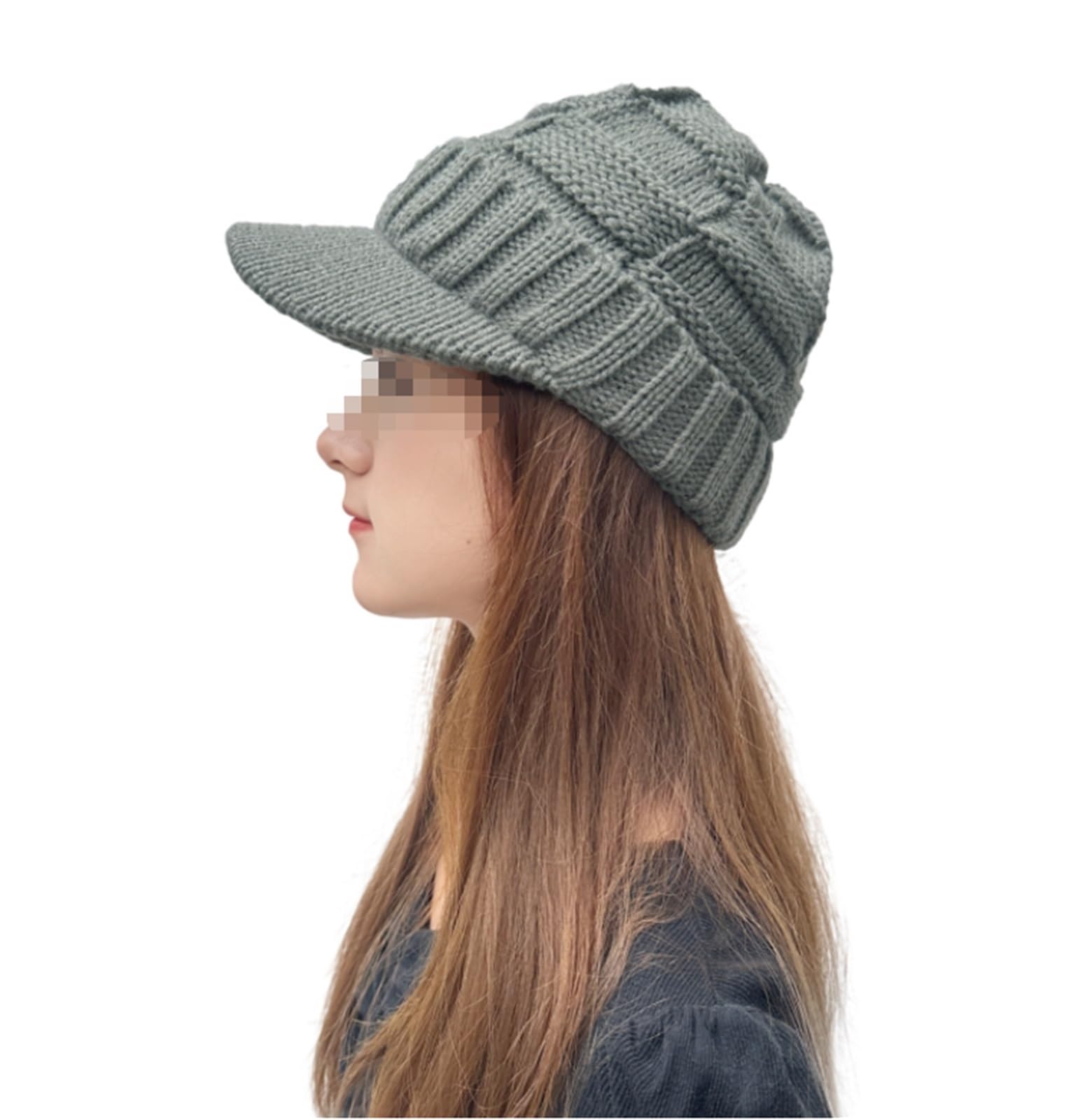 Gorro Cálidos De Invierno Gorro De Punto Holgado, Suave, Cálido, Unisex, Otoño E Invierno, con ala Visera Al Aire Libre