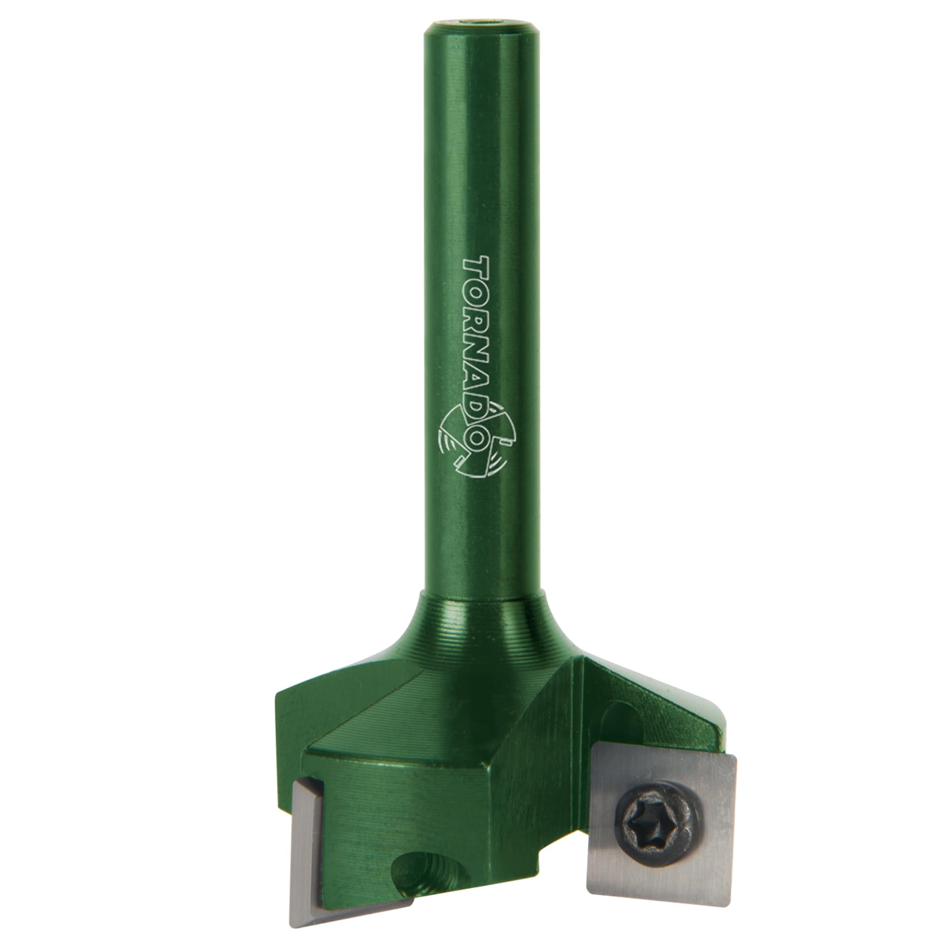 Fraiser Tornado Sniper - Fresa para madera con 3 plaquitas HM radiadas intercambiables 10,5 mm, diámetro 35 mm, vástago 8 mm, para fresadora manual y CNC, ideal para planear, nivelar, bordes y ranuras