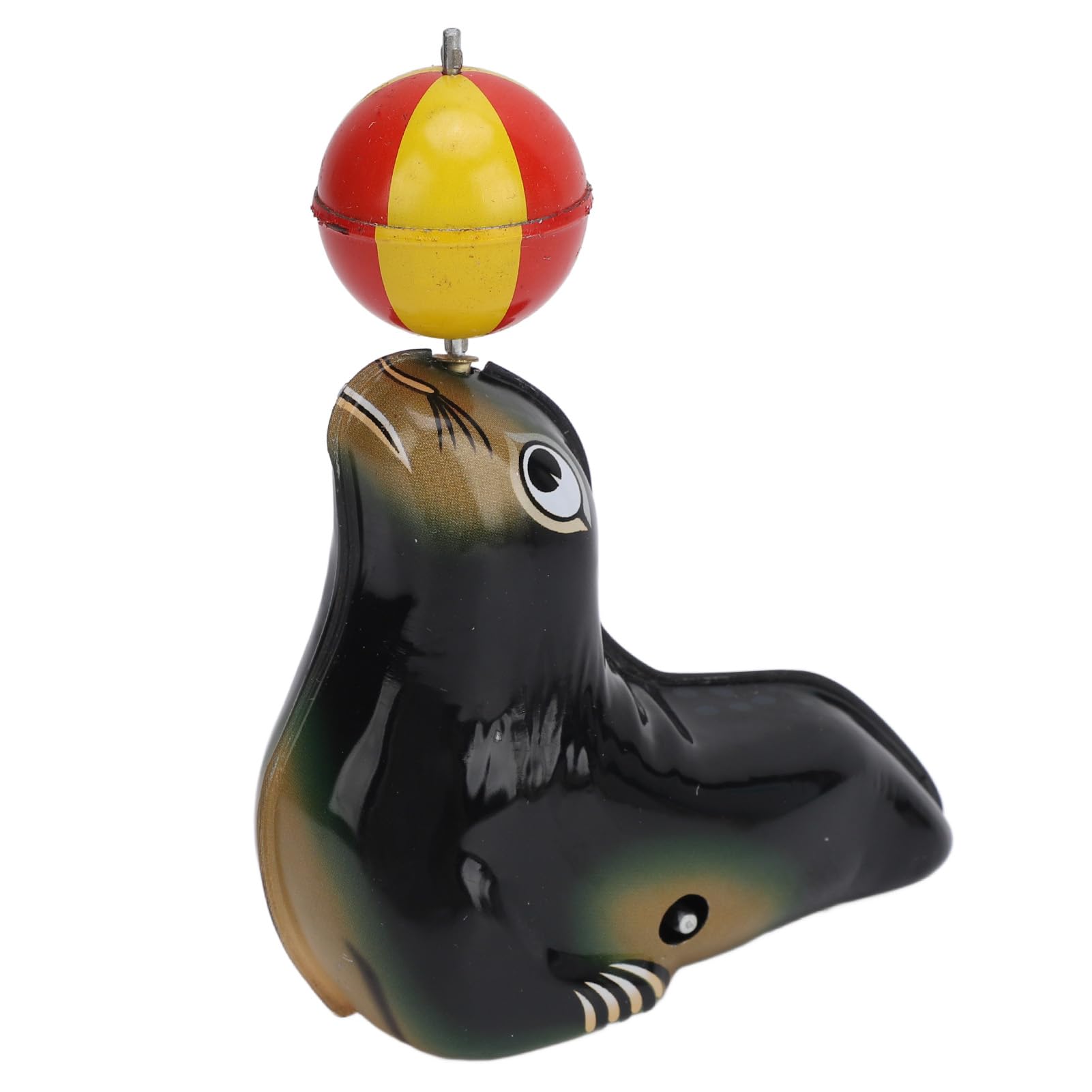 Sea Lion Wind Up Toy, Vintage Sea Lion Balancing A Ball Figure Animal Clockwork Toy for Decorating Bars Homes
