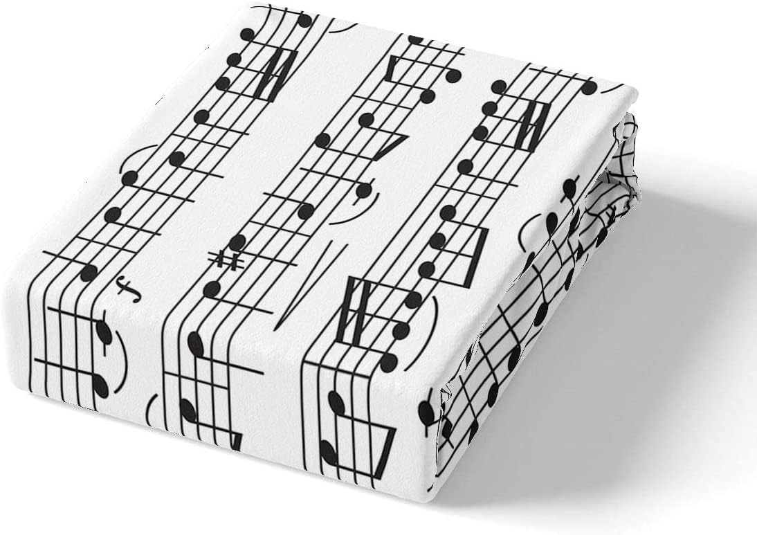 Funda Nordica Cama 135/150 Notas Musicales Ropa de Cama con Estampado Funda Nórdica 220x240 Música Funda Edredon Microfibra con 2 Fundas de Almohada 50x75 cm I339
