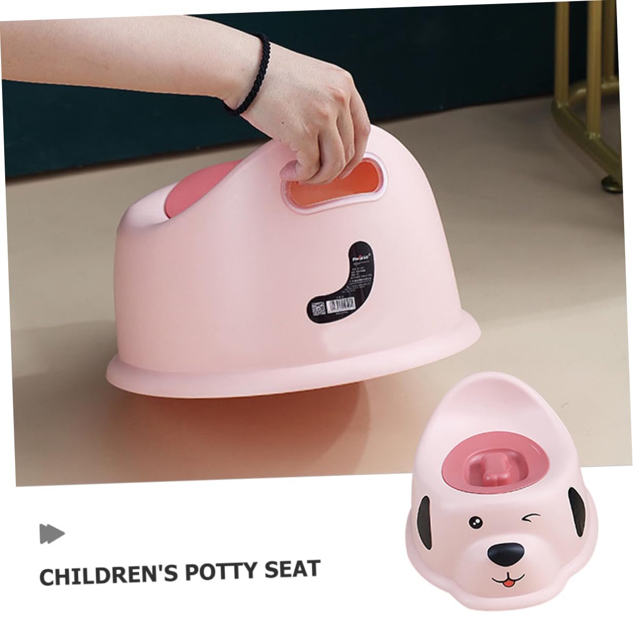 UPKOCH Kinder Töpfchen mit Deckel Rutschfester Pp Sitz Spritzschutz Niedliches Hunde Design Leicht zu Reinigen fürs Badezimmer zu Hause