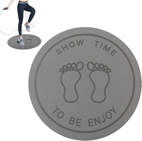 Miniatura 9 de Generic Alfombrilla de cuerda para saltar para interiores, equipo de absorción de golpes gris de 23.6 pulgadas, tapete de cuerda de saltar para