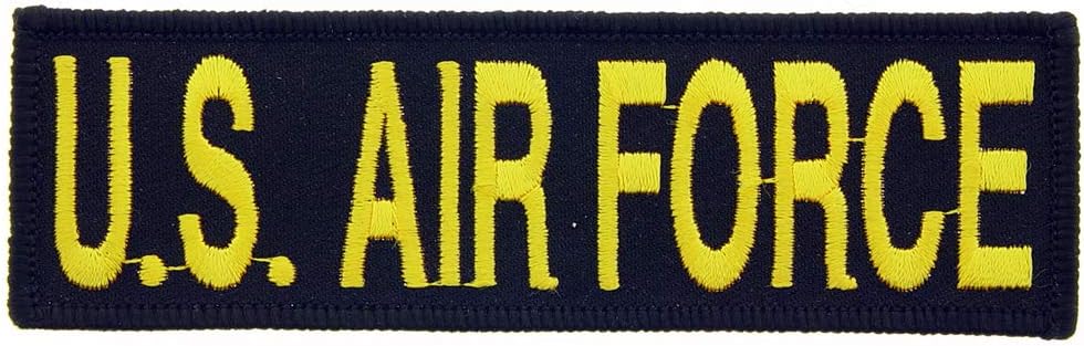 United States Air Force USAF Tab Embroidered Patch, with Iron-On Adhesive (Full Color)