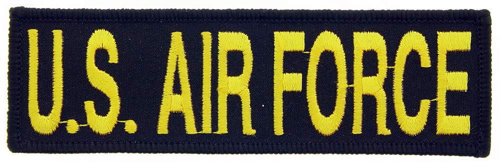 United States Air Force USAF Tab Embroidered Patch, with Iron-On Adhesive (Full Color)