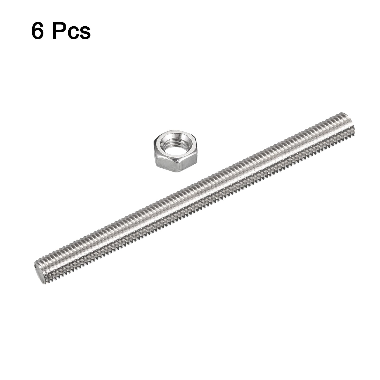 Varilla Roscada De Acero Inoxidable 304 – M10 X 400 Mm, Rosca Completa Para Proyectos De Bricolaje Y Máquinas