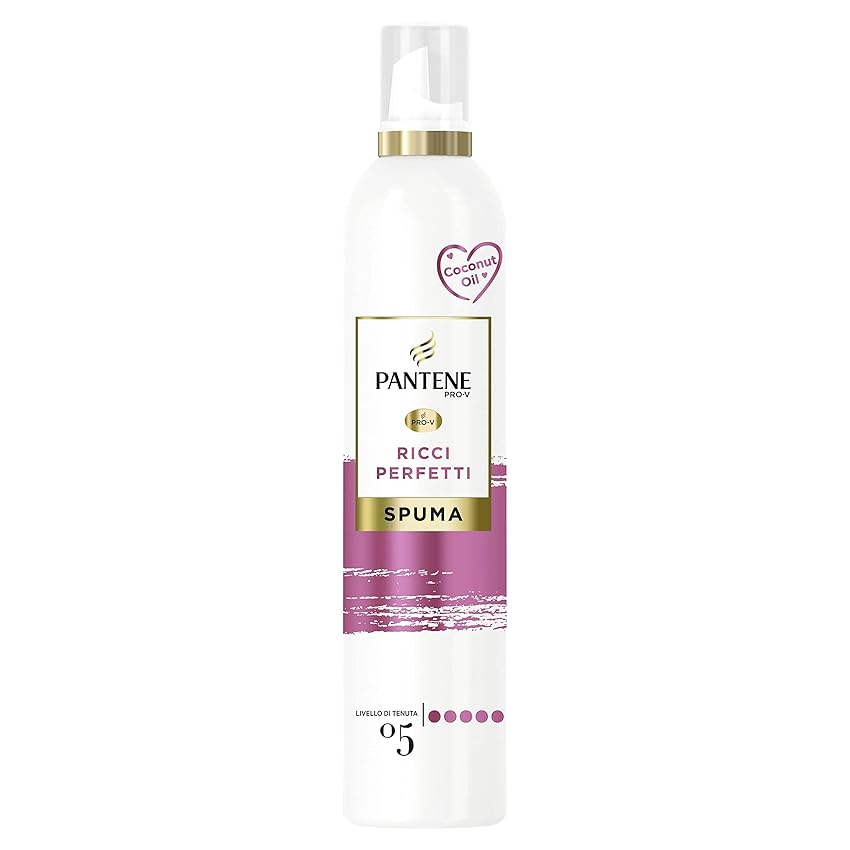 Pantene Pro-V Spuma Ricci Perfetti, Nutriente E Termoprotettiva, Con Olio Di Cocco, Ricci Definiti Per Tutto Il Giorno, 200ML