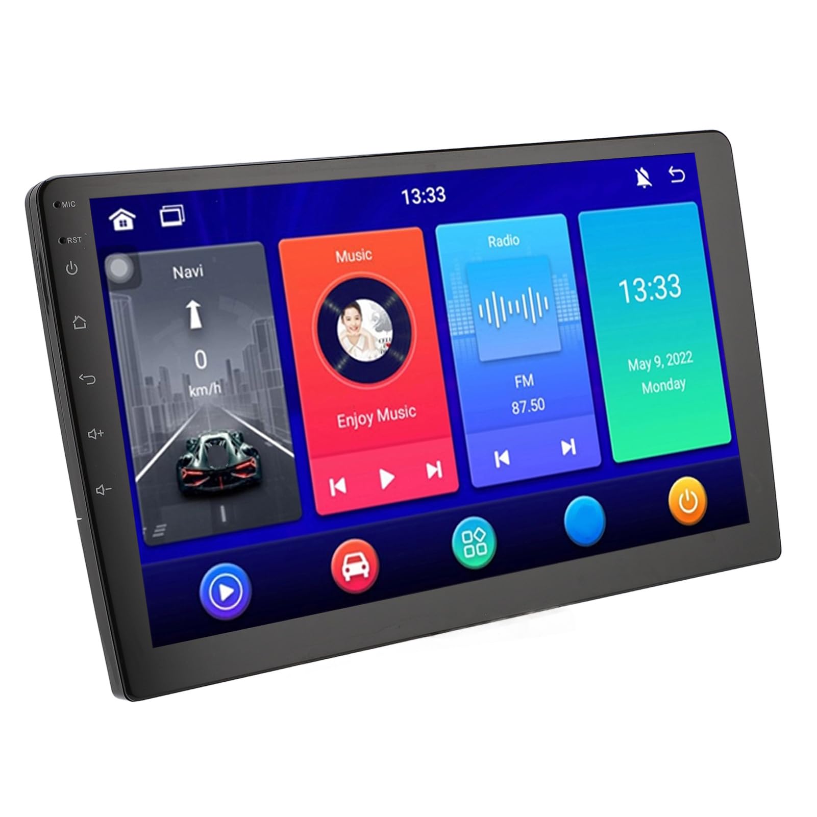 Dual Din Car Stereo for 13, 10.1in Touchscreen Car Radio with GPS Navigation, GPS Navigation AHD Reversing Camera.