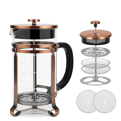 French Press Coffee Maker 21 oz, 304 Stainless Steel 4