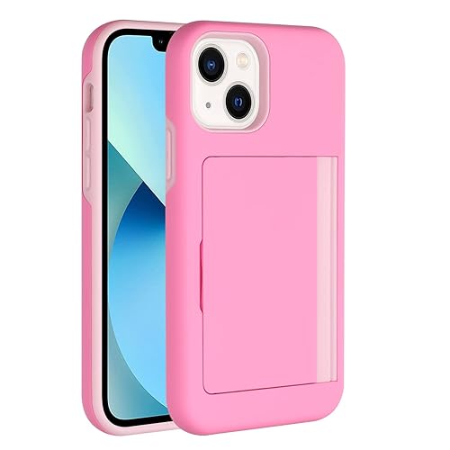 Immagine del prodotto YegaXF Cover per iPhone14 plus Slot per Schede Color Moda Custodia aPortafoglio 【Antiurto】 pc+TPU,Custodia a Portafoglio con Tasche Porta Carte(rosa)