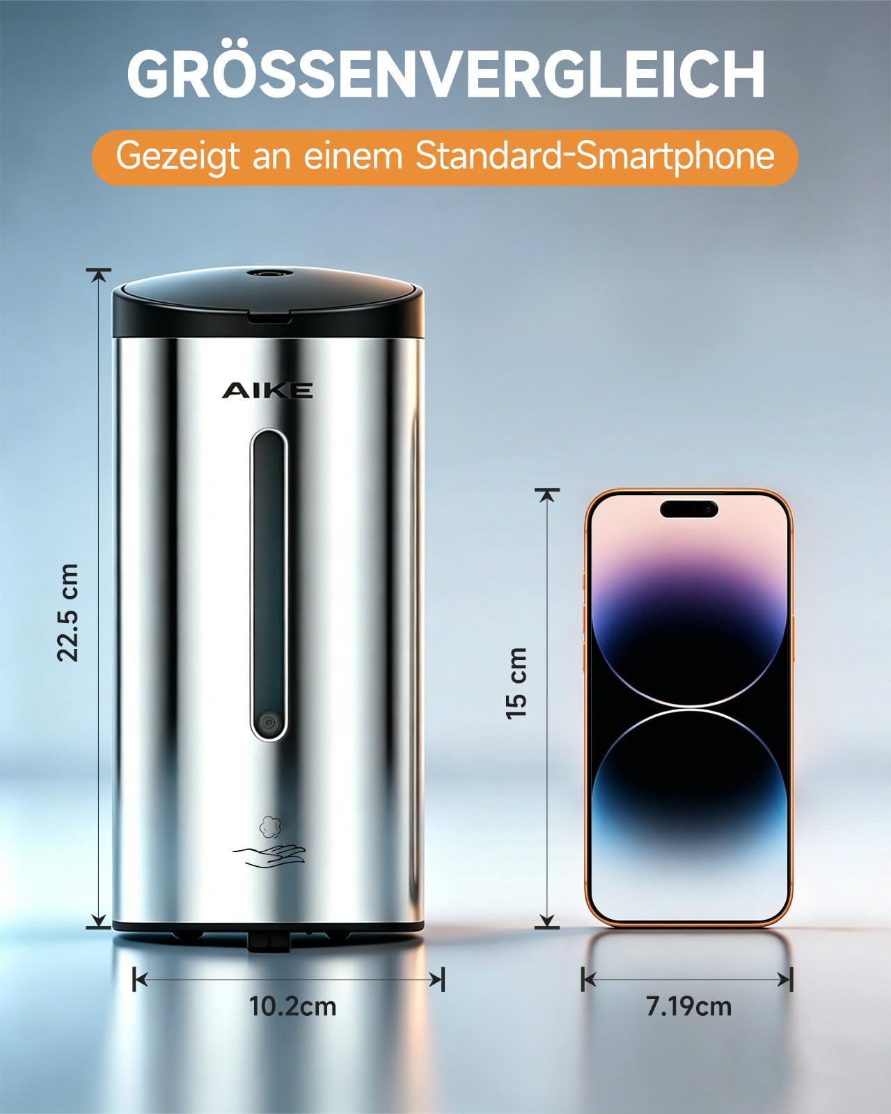 AIKE FoamCore Automatischer Schaumseifenspender,Wandmontiert