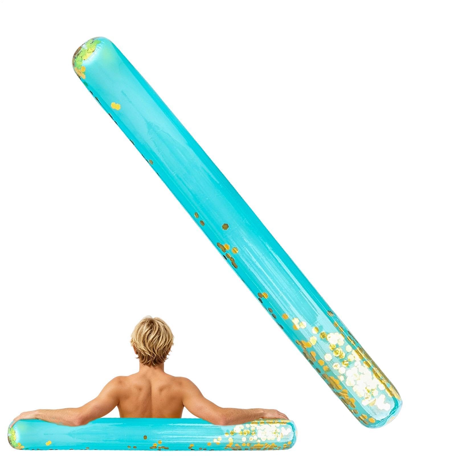 2 Frites De Piscine Gonflables – Forme Incurvée Rayée Bleu/rose, 75x60cm, En PVC Résistant Pour Plage Et Baignade