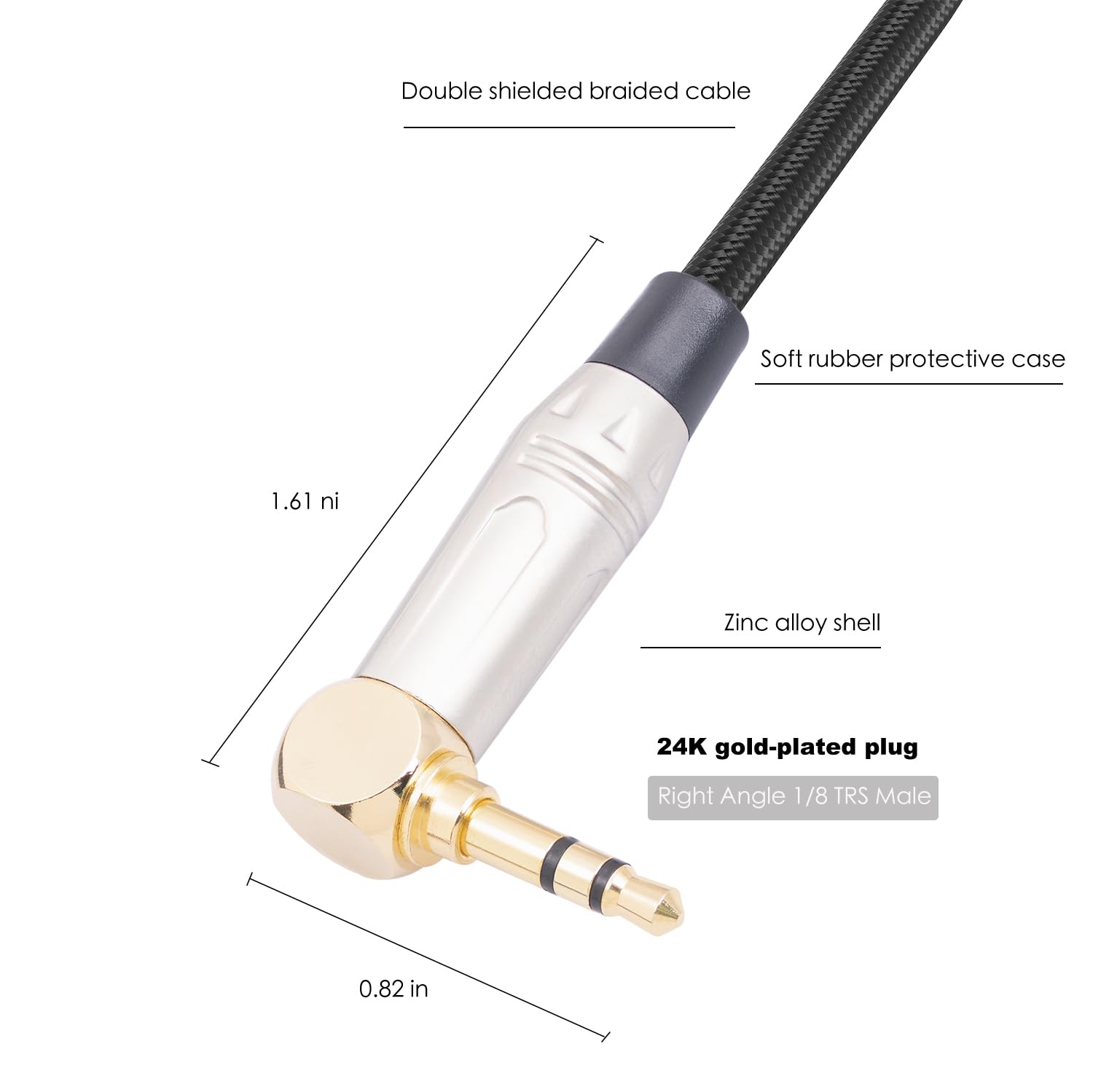 Kabeladapter, rechtwinklig, 3,5 mm auf XLR, symmetrisch, vergoldet, 0,3 cm Mini-Klinkenstecker auf XLR-Stecker, Mono-Audiokabel für Laptop, Lautsprecher, Mixer, 30 cm