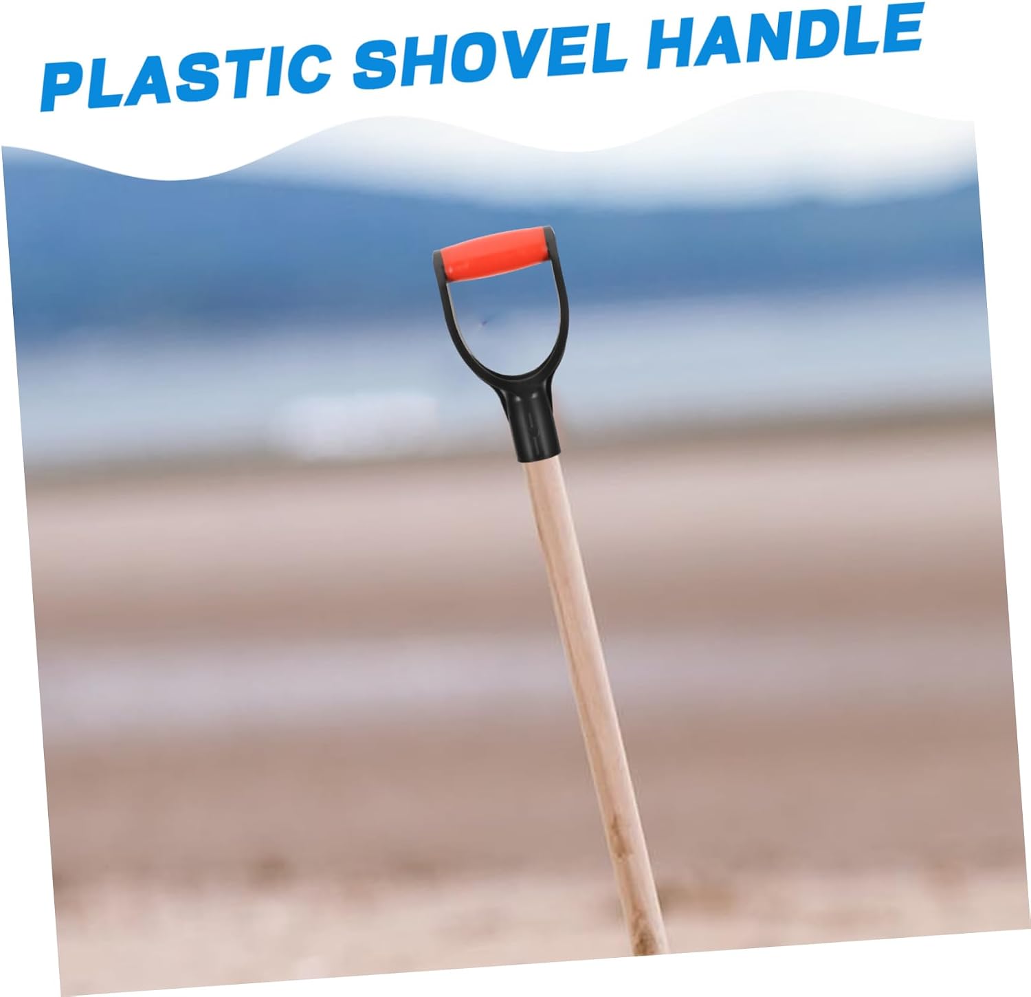 Toyvian 2Pcs D Shaped Grip Plastic Spade Handle Replacement for Shovels Shovel Handle Easy Install Fits Inner for Garden Use