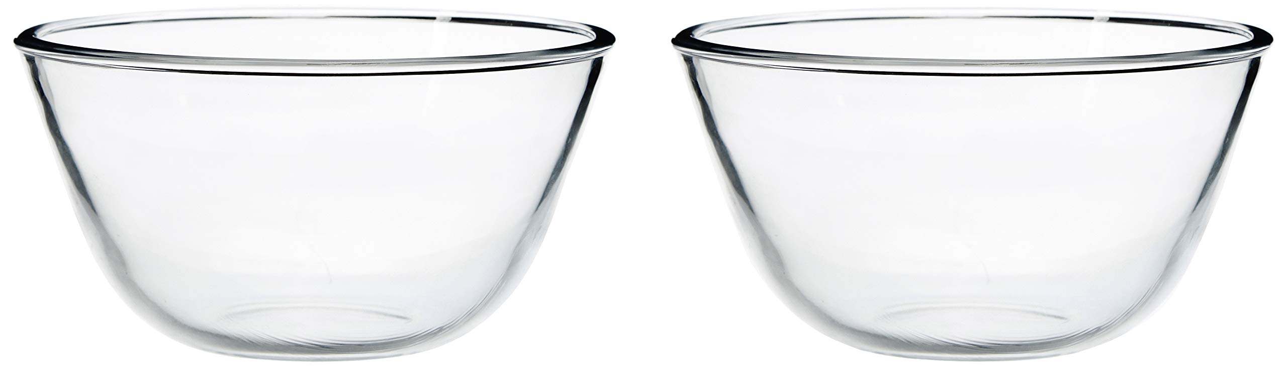 Amazon Brand - Solimo Mixing/Serving Borosilicate Glass Solid Bowl Set (2 pieces, 1100ml), Transparent (B07P9P45K8) Amazon Price History, Amazon Price Tracker