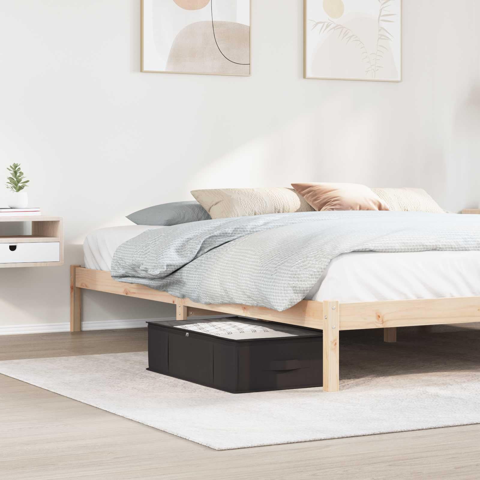 Fengshui Set di 6 contenitori pieghevoli in tessuto non tessuto con finestra superiore trasparente e doppio cursore per vestiti, colore: antracite