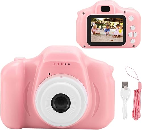 Cámara selfie para niños, cámaras de video digital HD para niños pequeños, juguetes para niñas de 3 a 9 años, cámara compacta para manos pequeñas,