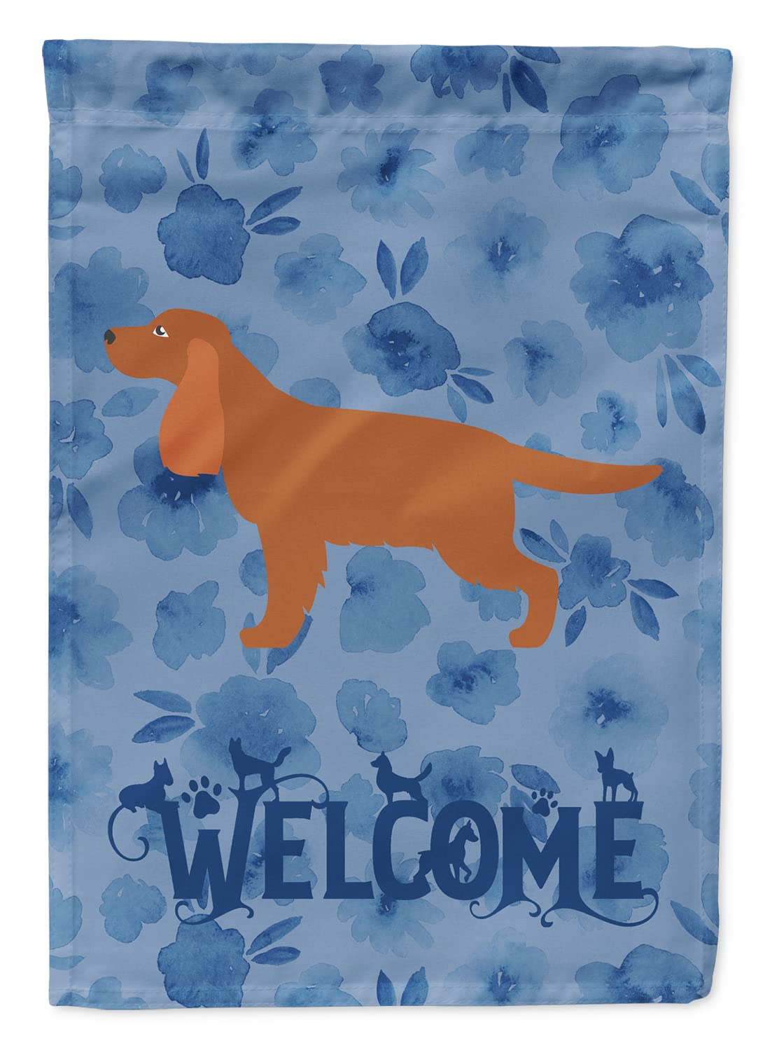 Drapeau de bienvenue English Cocker Spaniel en toile épaisse imprimée
