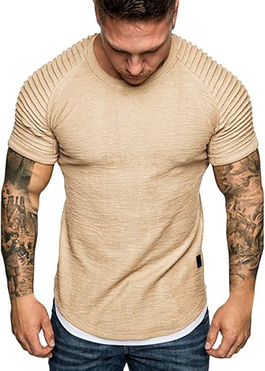 Maglietta Uomo Manica Corta, Giovani Uomini Palestra T-Shirt Slim Fitness  Lo Sport Casual Maglietta Estate Camicie e T-Shirt Sportive da Uomo :  Amazon.it: Abbigliamento