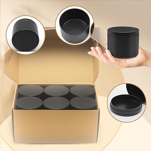 Miniatura 96 de Latas para velas de 16 onzas, paquete de 12 frascos de metal de alta calidad de 16 onzas con tapas para hacer velas, contenedores de velas vacíos a