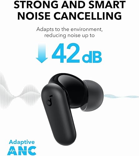 Miniatura 6 de Soundcore P30i by Anker Auriculares con cancelación de ruido, cancelación de ruido fuerte e inteligente, graves potentes, tiempo de reproducción de
