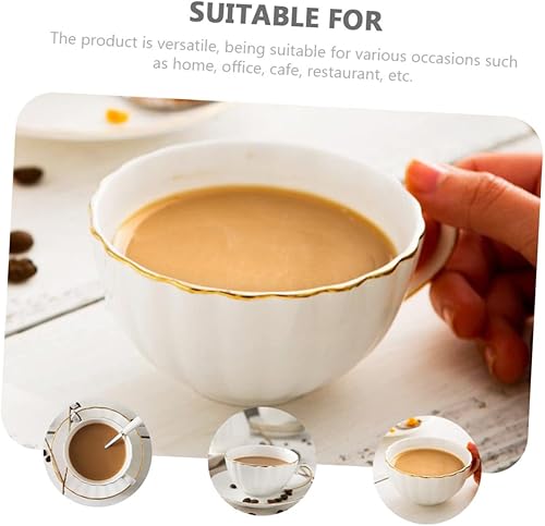 Miniatura 7 de Taza de té de cerámica de 2 piezas Juego de vasos de té elegante taza de té para café casero