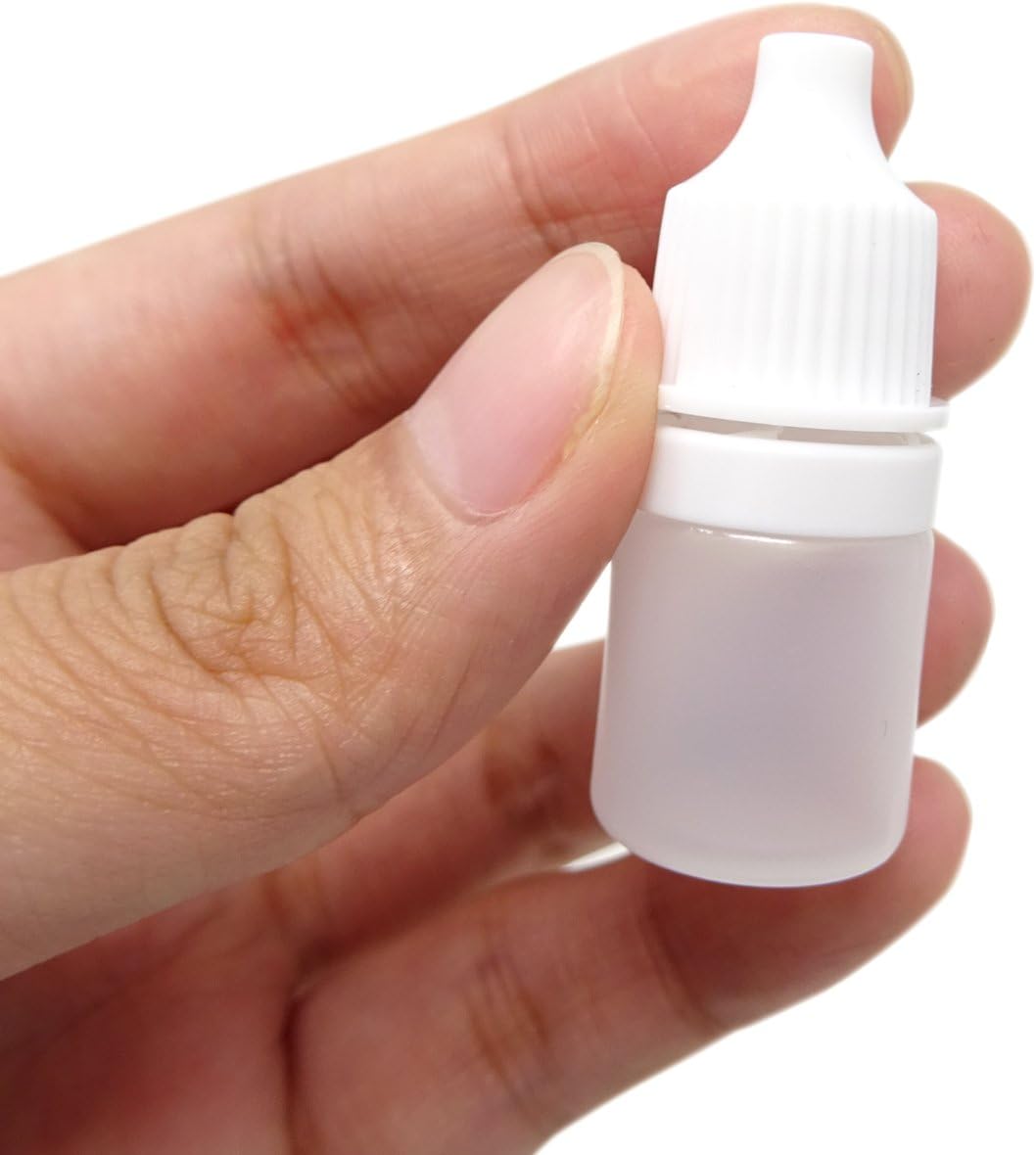 Honbay 30PCS 2ML Plastic Empty Squeezable Dropper Bottles Portable Eye Drop Bottle Containers Eye Liquid Dropper Bottle with Screw Cap and Plug