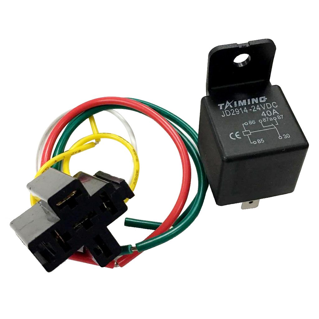 12V Relay With Diode & Harness - 30A/40A SPDT 5-Pin Waterproof Automotive Relay