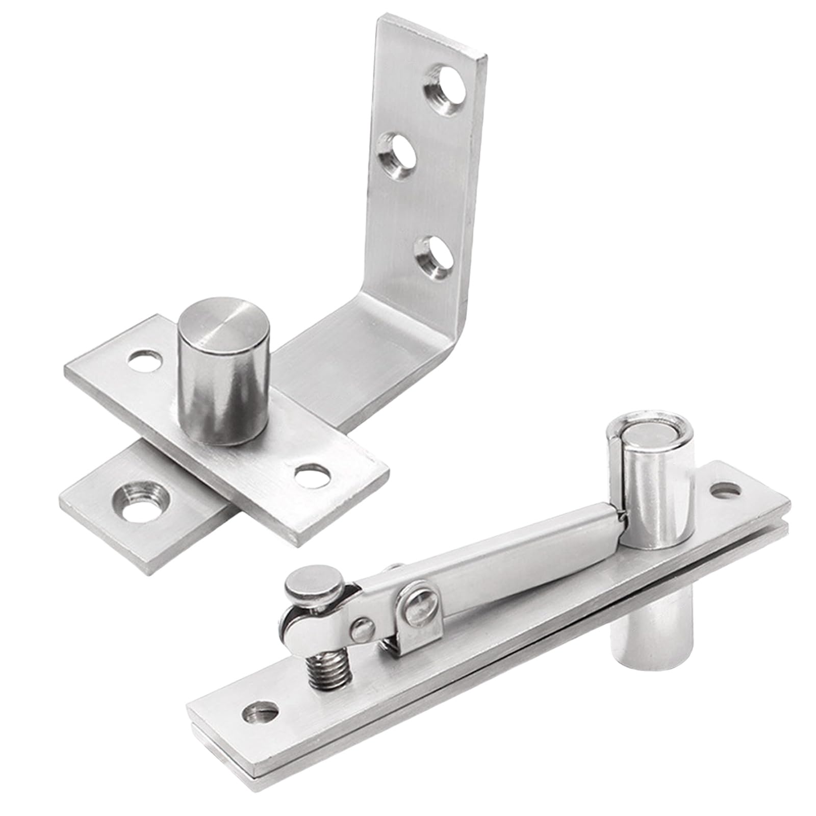 Buxuaaaa C 2Pcs Stainless Steel Pivots Door Hinge Heavy Duty Pivots Hinge 360/90 Degree Shafts Door Hardware Enduring Stainless Steel Oncealed