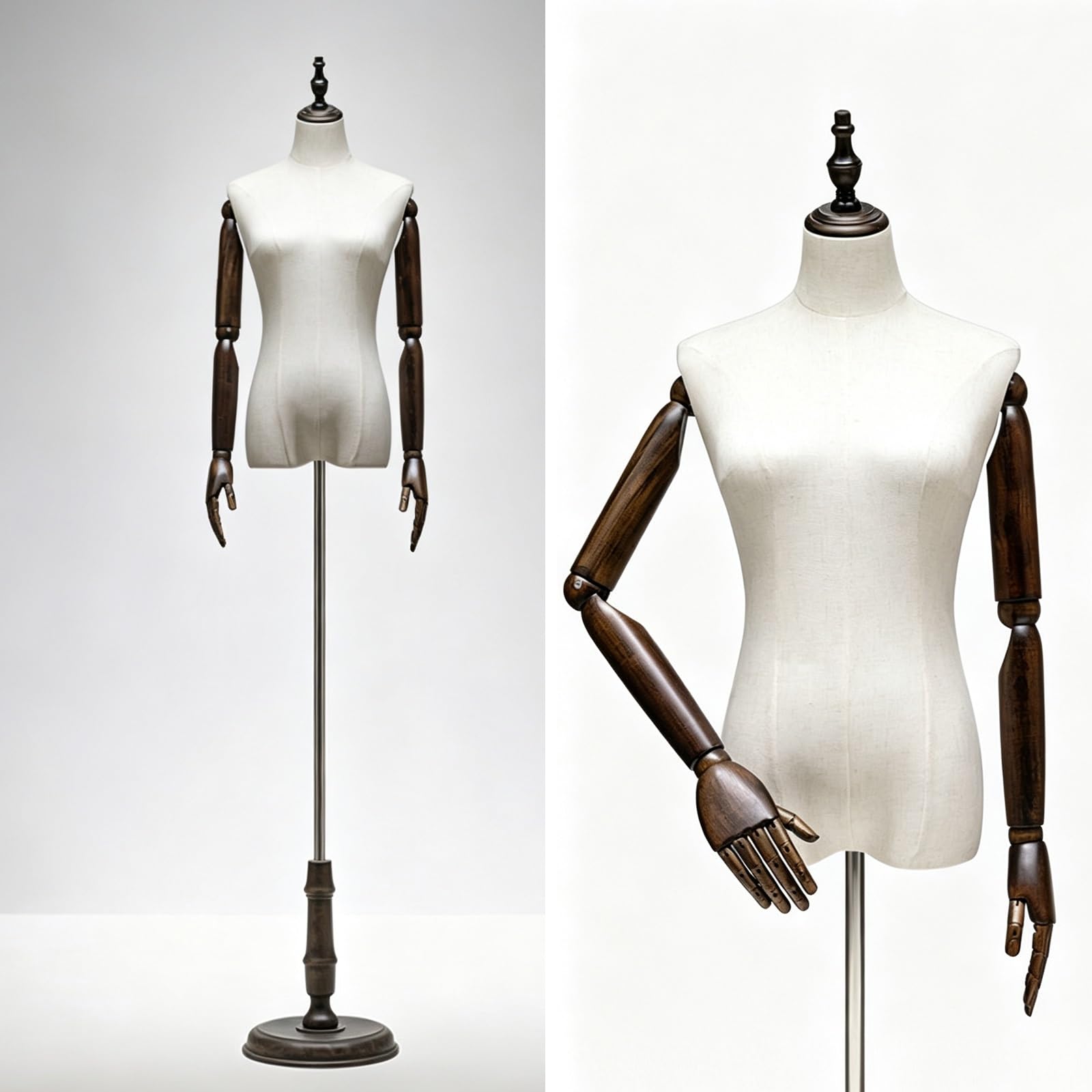 Female Dress Form Mannequin Torso with Articulated Arms