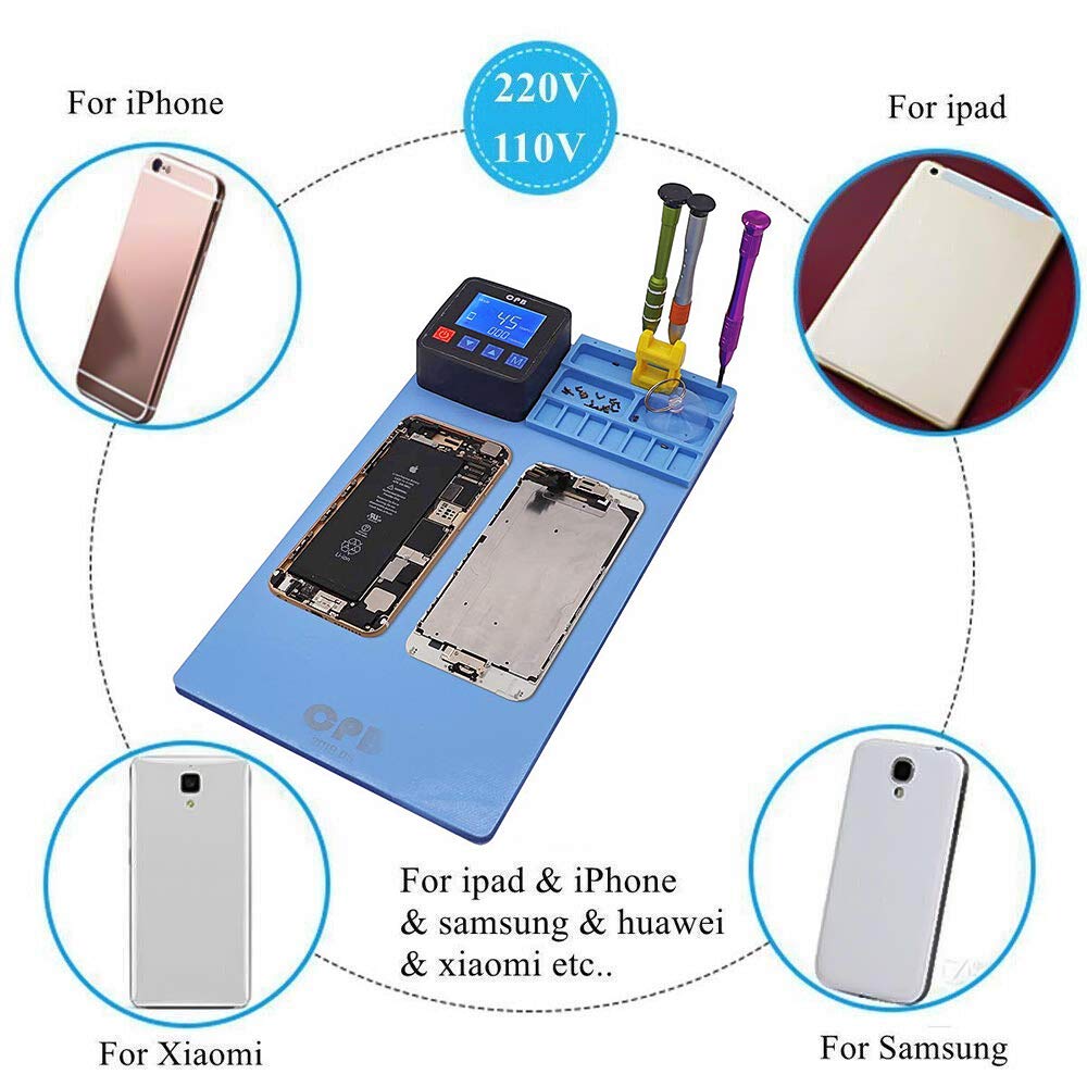 Mata grzewcza z kontrolowaną temperaturą do separatora ekranu LCD – przenośna podkładka grzewcza do naprawy smartfonów i tabletów (Mini)