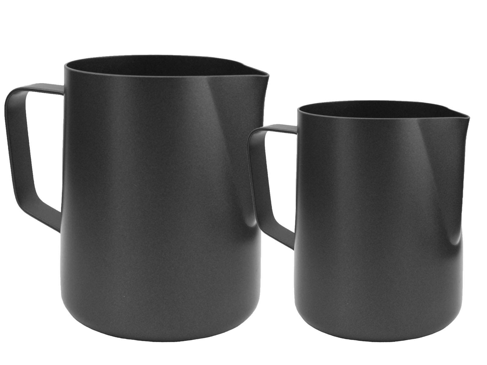 scarlet espresso | Milchkännchen »L'Art Modern Anthrazit« für Latte Art oder Cappuccino; aus 18/10 Edelstahl mit Antihaft-Beschichtung (innen & außen); hochwertiger Barista Pitcher (350 ml)
