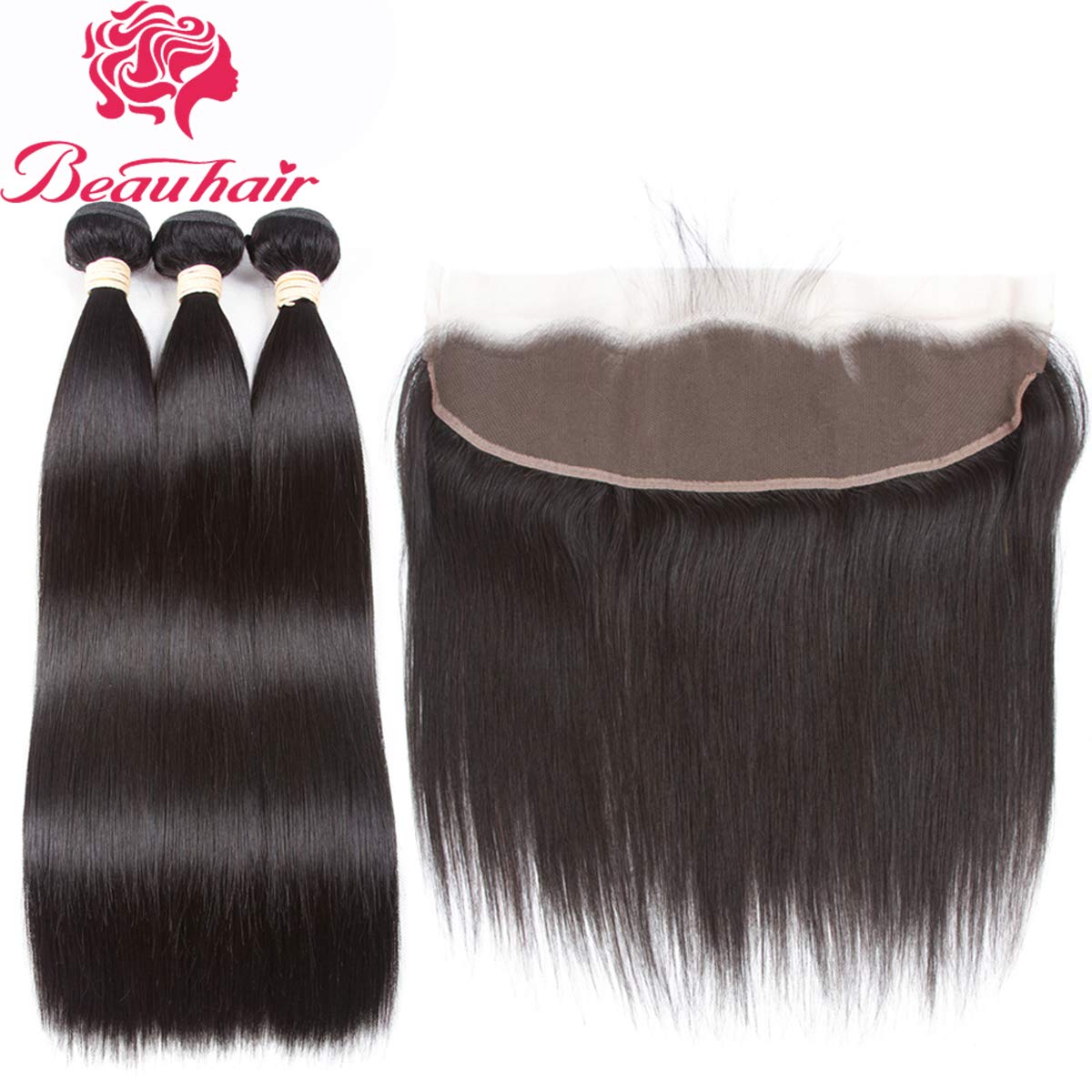 3 Part Virgin Brazilian Lace Closure Virgin Brazilian Remy Curly Bundle & Frontal Package | Lace  main image 2