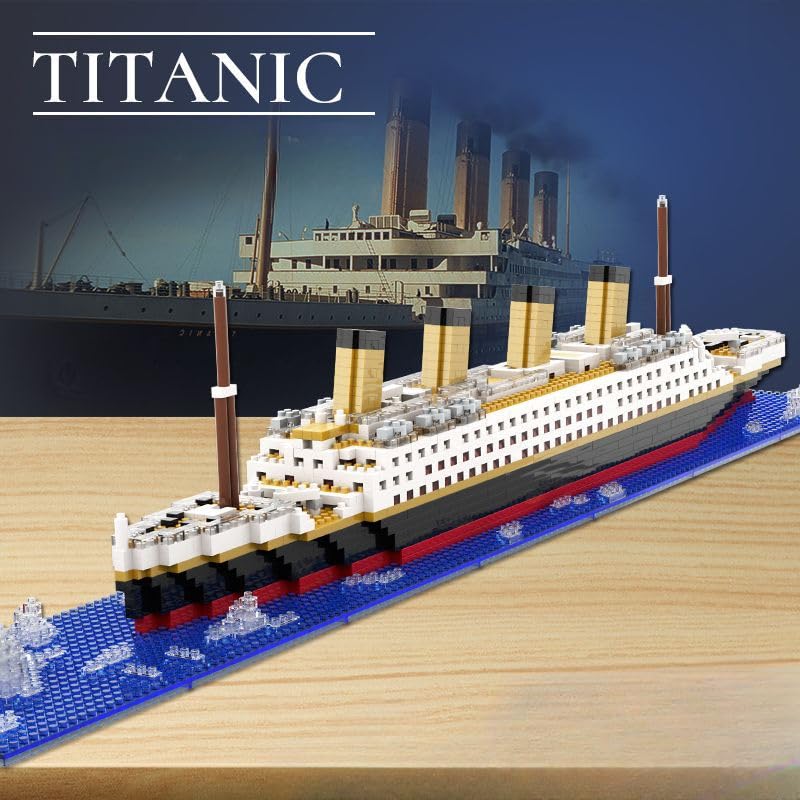 Titanic Model Building Block Set, 1878 Pcs Cruise Ship Building Blocks - Image 2