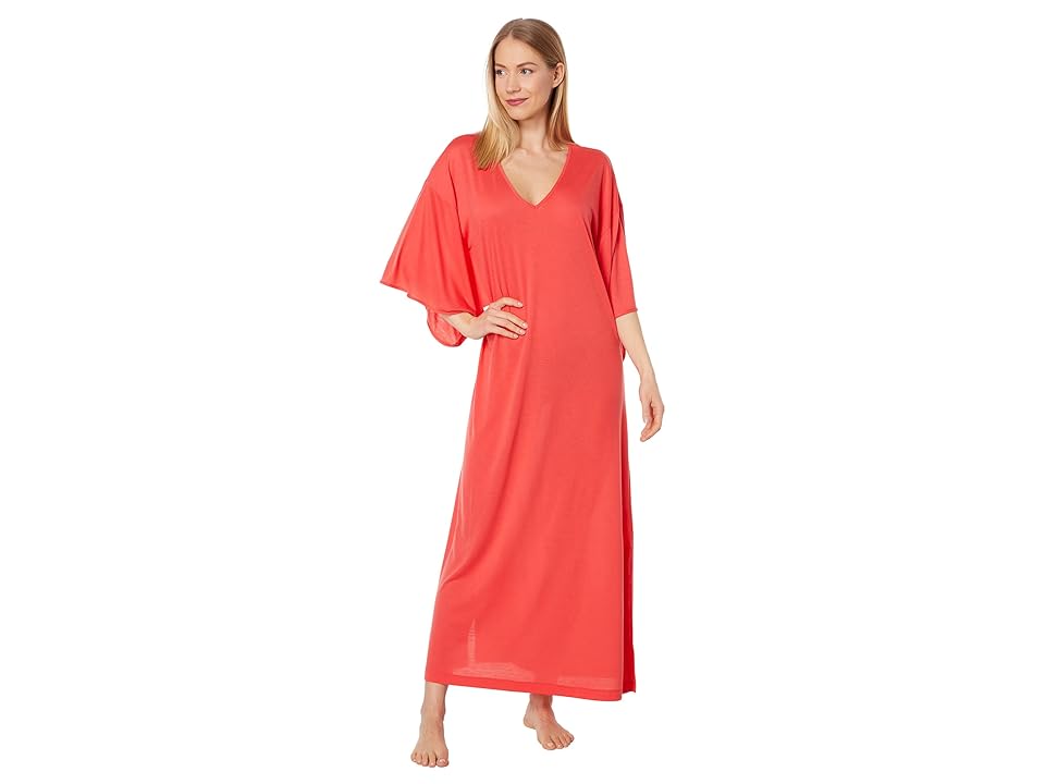 N by Natori Congo Caftan (Calypso Coral) Women's Robe INTERNATIONAL SHIPPING