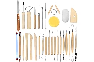 Blisstime 30-Piece Ceramic Tool Set for Clay Sculpting